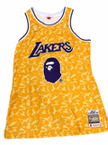 BAPE Lakers MItchell & Ness jersey
