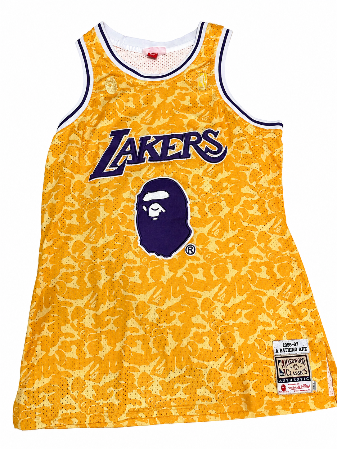 BAPE Lakers MItchell & Ness jersey