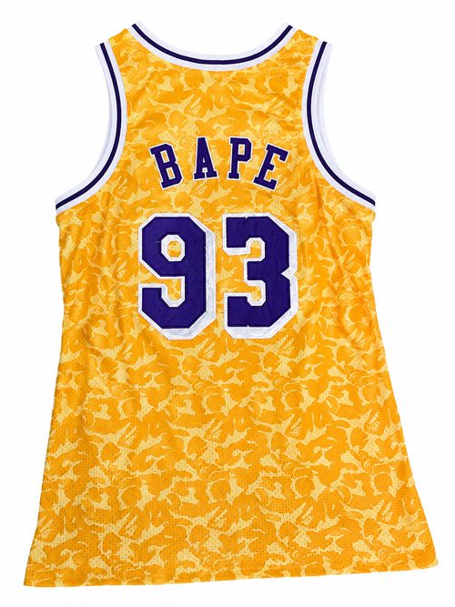 BAPE Lakers MItchell & Ness jersey